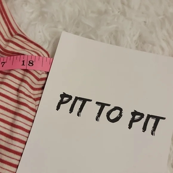 Pink Rose Large Red And White Striped Sleeveless Tank Top - Picture 7 of 8